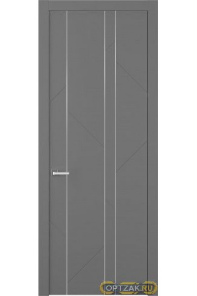 Дверь Флекс 1 Молдинг Хром / Цвет Эмаль графит / Двери Belwooddoors