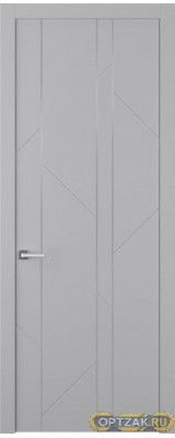 Дверь Флекс 1 Молдинг Хром / Цвет Эмаль светло - серый / Двери Belwooddoors