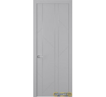 Дверь Флекс 1 Молдинг Хром / Цвет Эмаль светло - серый / Двери Belwooddoors