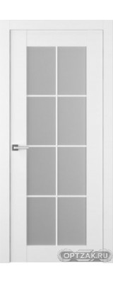 Дверь Френч 8 / Цвет Эмаль белый / Мателюкс белый каленый / Двери Belwooddoors