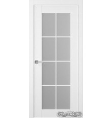 Дверь Френч 8 / Цвет Эмаль белый / Мателюкс белый каленый / Двери Belwooddoors