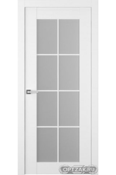 Дверь Френч 8 / Цвет Эмаль белый / Мателюкс белый каленый / Двери Belwooddoors