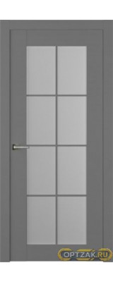 Дверь Френч 8 / Цвет Эмаль графит / Мателюкс белый каленый / Двери Belwooddoors