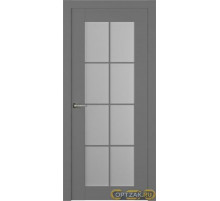 Дверь Френч 8 / Цвет Эмаль графит / Мателюкс белый каленый / Двери Belwooddoors