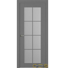 Дверь Френч 8 / Цвет Эмаль графит / Мателюкс белый каленый / Двери Belwooddoors