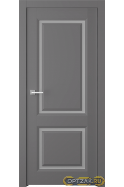 Дверь Платинум 2 / Цвет Эмаль графит / Мателюкс белый / Двери Belwooddoors