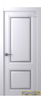 Дверь Аурум 2 / Цвет Эмаль белый / Мателюкс белый каленый / Двери Belwooddoors
