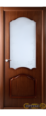 Дверь Каролина L / Цвет Орех / Мателюкс белый / Двери Belwooddoors