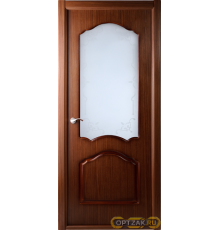 Дверь Каролина L / Цвет Орех / Мателюкс белый / Двери Belwooddoors