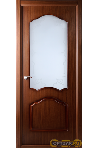 Дверь Каролина L / Цвет Орех / Мателюкс белый / Двери Belwooddoors