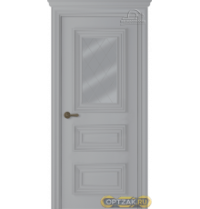 Дверь Палаццо 3/1 / Цвет Эмаль светло - серый / Мателюкс белый / Двери Belwooddoors
