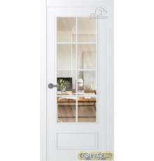 Дверь Ламира 5 / Цвет Эмаль белый / Прозрачное каленое / Двери Belwooddoors