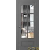Дверь Ламира 5 / Цвет Эмаль графит / Прозрачное каленое / Двери Belwooddoors
