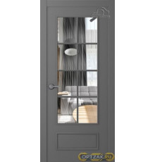 Дверь Ламира 5 / Цвет Эмаль графит / Прозрачное каленое / Двери Belwooddoors