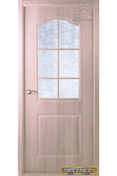 Дверь Капричеза L / Цвет Клен серебристый / Диамант белый / Двери Belwooddoors