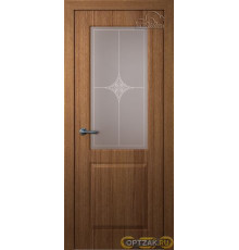 Дверь Мальта / Цвет Орех / Мателюкс белый / Двери Belwooddoors