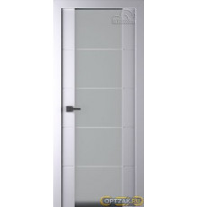Дверь Arvika 202 / Цвет Эмаль белый / Мателюкс белый кристалайз / Двери Belwooddoors