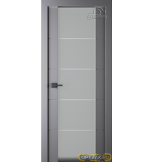 Дверь Arvika 202 / Цвет Эмаль графит / Мателюкс белый кристалайз / Двери Belwooddoors