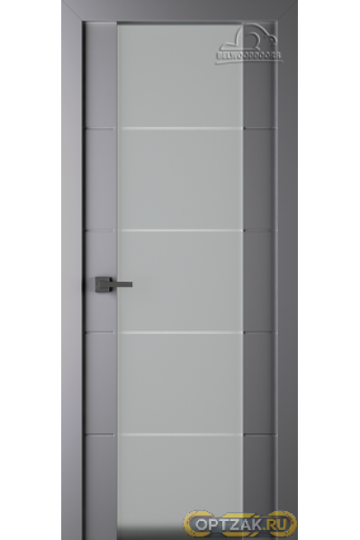 Дверь Arvika 202 / Цвет Эмаль графит / Мателюкс белый кристалайз / Двери Belwooddoors