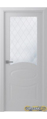 Дверь Элина / Цвет Эмаль светло - серый / Мателюкс белый / Двери Belwooddoors