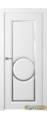 Дверь Аурум 3R / Цвет Эмаль белый / Мателюкс белый каленый / Двери Belwooddoors