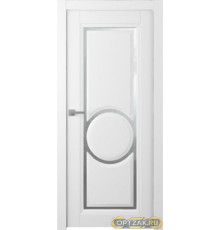Дверь Аурум 3R / Цвет Эмаль белый / Мателюкс белый каленый / Двери Belwooddoors