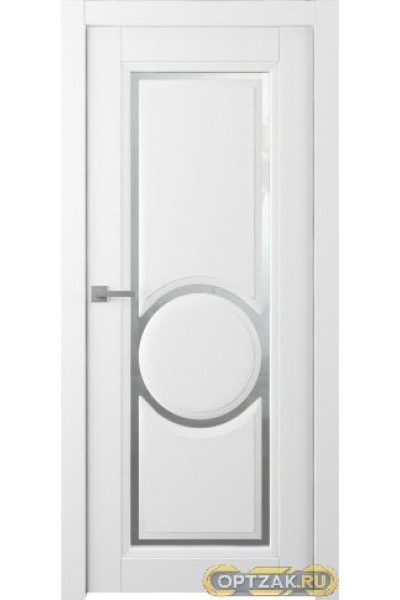 Дверь Аурум 3R / Цвет Эмаль белый / Мателюкс белый каленый / Двери Belwooddoors