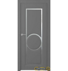 Дверь Аурум 3R / Цвет Эмаль графит / Мателюкс белый каленый / Двери Belwooddoors