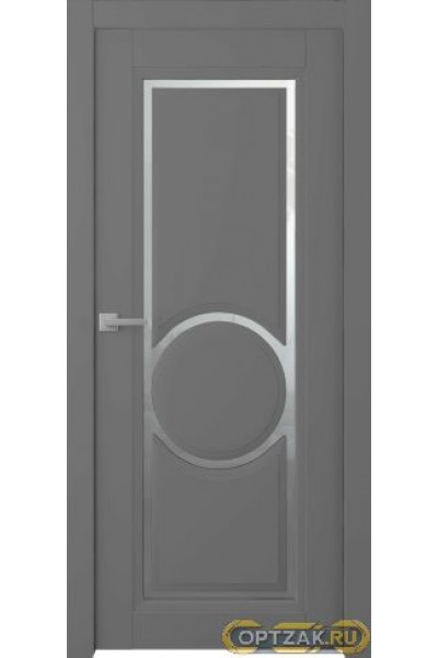 Дверь Аурум 3R / Цвет Эмаль графит / Мателюкс белый каленый / Двери Belwooddoors