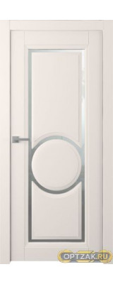 Дверь Аурум 3R / Цвет Эмаль жемчуг / Мателюкс белый каленый / Двери Belwooddoors