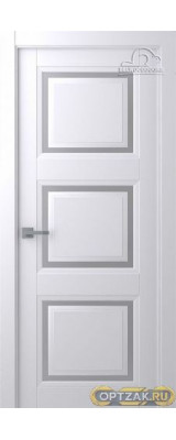 Дверь Аурум 3 / Цвет Эмаль белый / Сатин двусторонний каленый / Двери Belwooddoors