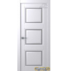 Дверь Аурум 3 / Цвет Эмаль белый / Сатин двусторонний каленый / Двери Belwooddoors