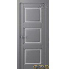 Дверь Аурум 3 / Цвет Эмаль графит / Сатин двусторонний каленый / Двери Belwooddoors