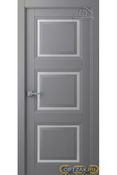 Дверь Аурум 3 / Цвет Эмаль графит / Сатин двусторонний каленый / Двери Belwooddoors