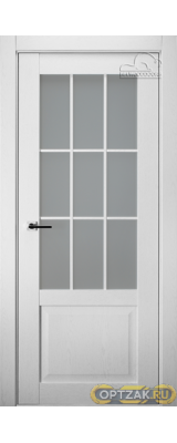 Дверь Амели / Цвет Дуб бранта / Мателюкс белый каленый / Двери Belwooddoors