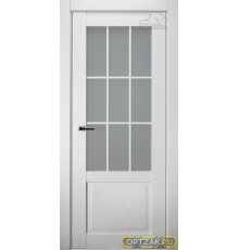 Дверь Амели / Цвет Дуб бранта / Мателюкс белый каленый / Двери Belwooddoors