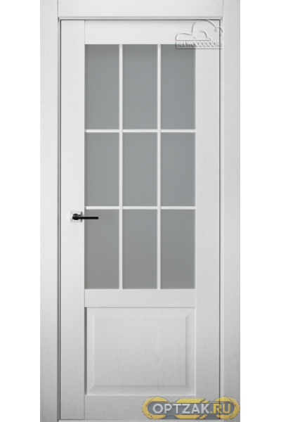 Дверь Амели / Цвет Дуб бранта / Мателюкс белый каленый / Двери Belwooddoors