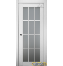 Дверь Анси / Цвет Дуб бранта / Сатин двусторонний каленый / Двери Belwooddoors