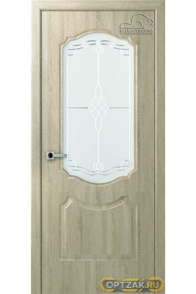 Дверь Перфекта / Цвет Дуб дорато / Мателюкс белый витраж / Двери Belwooddoors