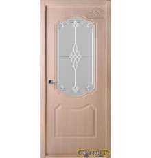 Дверь Перфекта / Цвет Клен серебристый / Мателюкс белый витраж / Двери Belwooddoors