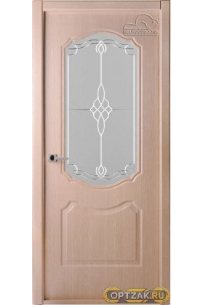 Дверь Перфекта / Цвет Клен серебристый / Мателюкс белый витраж / Двери Belwooddoors