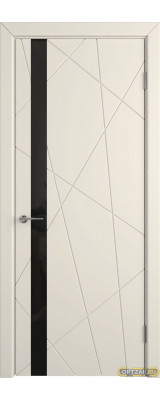 Дверь Flitta / Ivory / Black Gloss / Владимирские двери