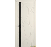 Дверь Flitta / Ivory / Black Gloss / Владимирские двери