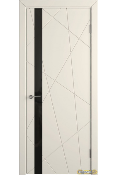 Дверь Flitta / Ivory / Black Gloss / Владимирские двери