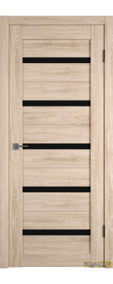 Дверь Atum 7 / Sand Vellum / Black Gloss / Владимирские двери