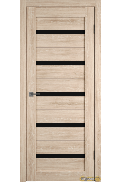 Дверь Atum 7 / Sand Vellum / Black Gloss / Владимирские двери