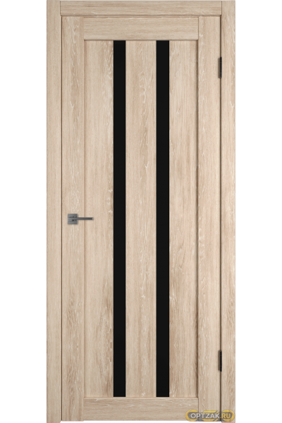 Дверь Atum 2 / Sand Vellum / Black Gloss / Владимирские двери