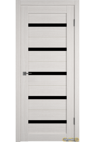 Дверь Atum 7 / Bianco / Black Gloss / Владимирские двери