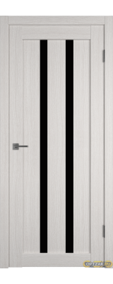 Дверь Atum 2 / Bianco / Black Gloss / Владимирские двери
