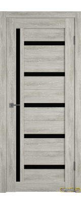 Дверь Atum 18 / Lin Vellum / Black Gloss / Владимирские двери
